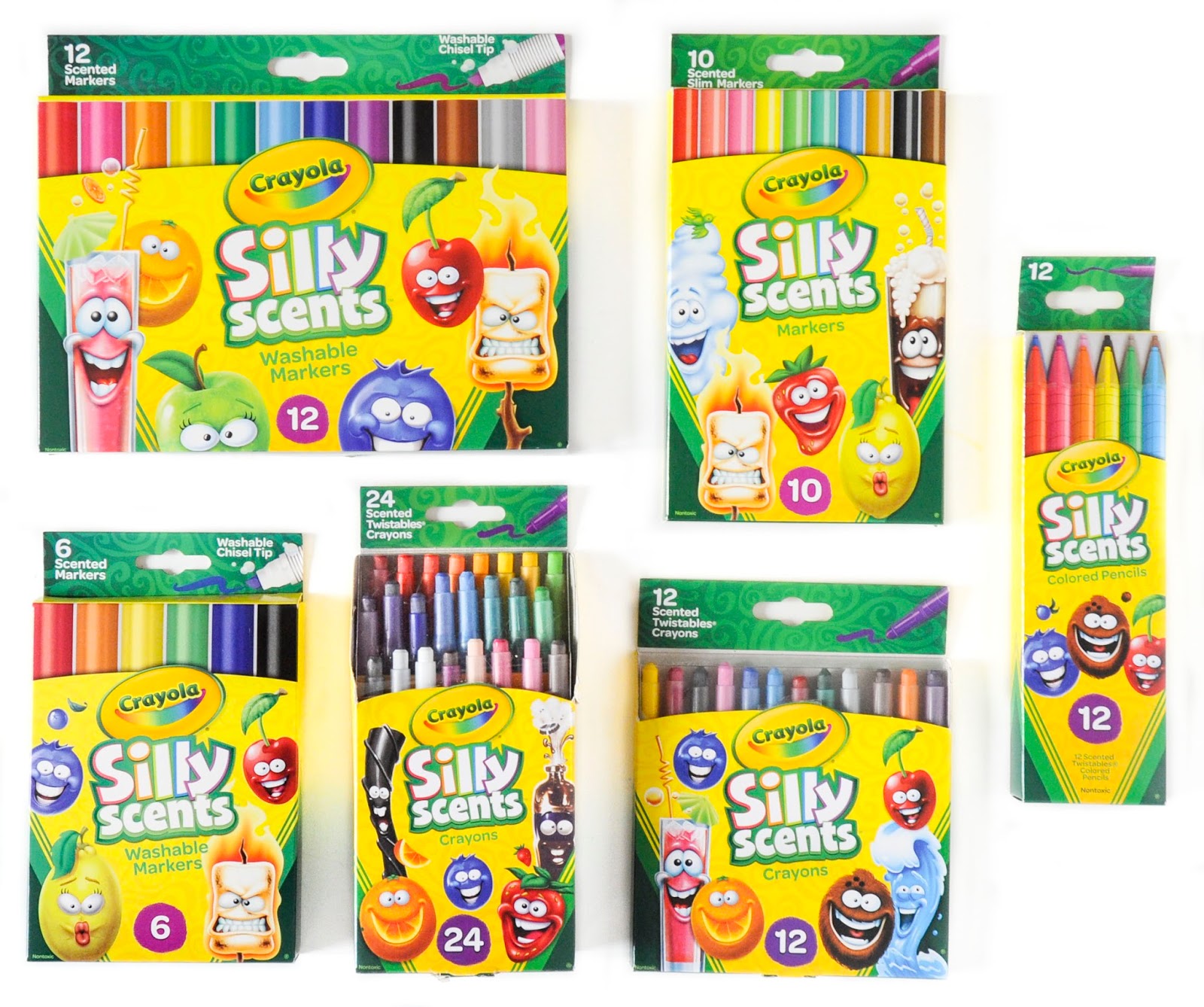 2017 Crayola Silly Scents Review: Markers, Twistable Crayons & Colored  Pencils, Slim Markers Review: What's Inside the Box
